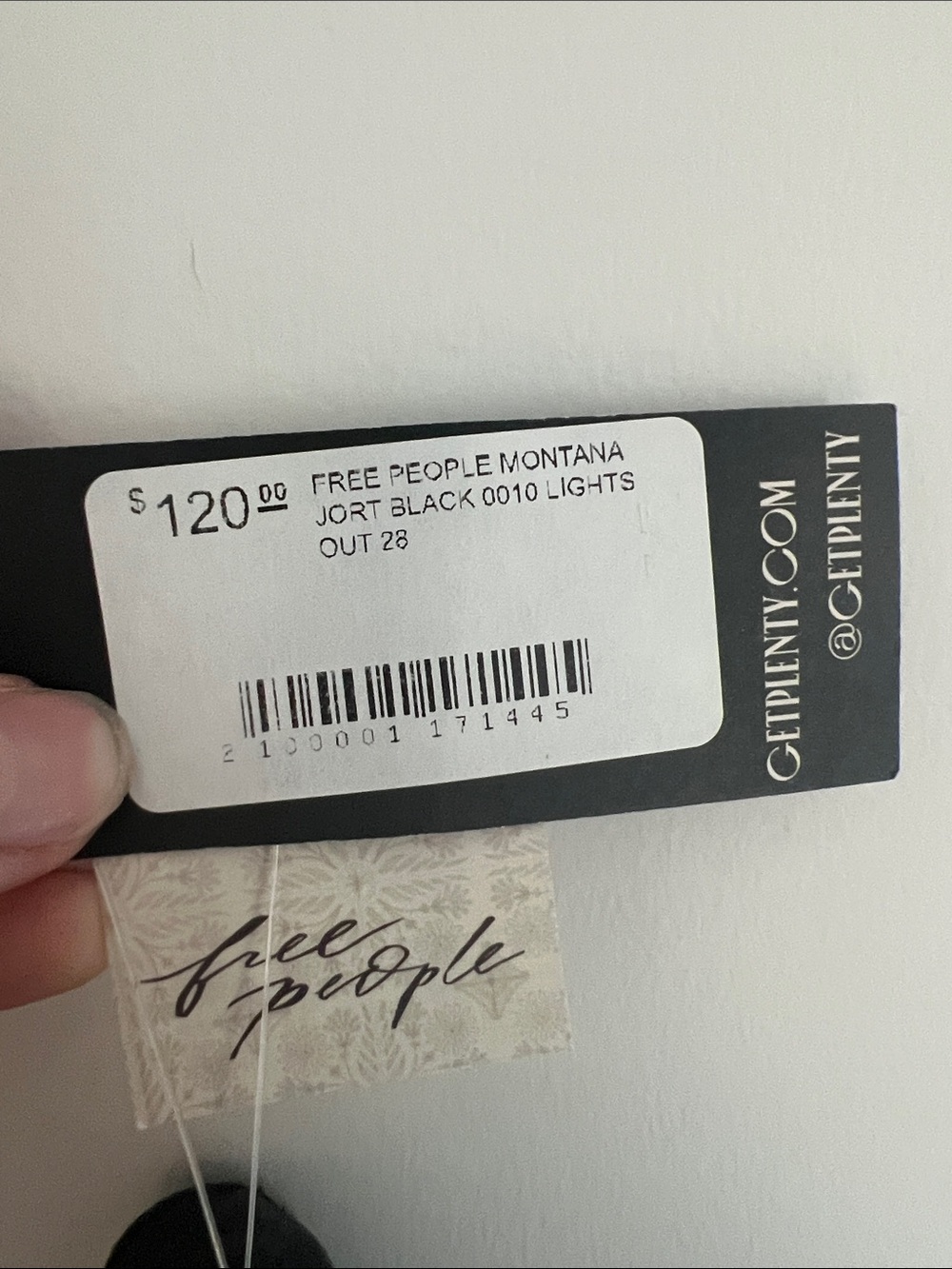 Free People Black Montana Jort Shorts - Picture 4 of 6